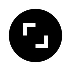 Expand Arrow Circular Black Icon