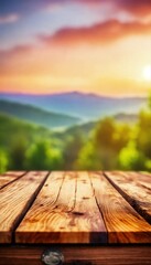 Wooden board with unfocused nature background, vibrant, Colorful gradient splash, hd, 4k, high-quality, highly detailed, photorealistic, RAW, high quality, dynamic lighting, sharp focus, ultra realist