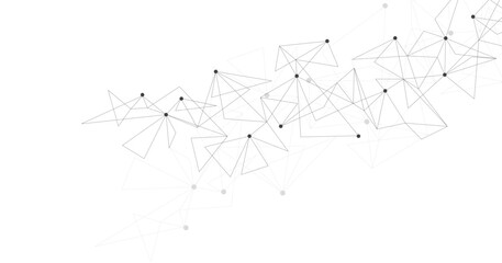 Concept of geometric mesh lines on a white background. Triangle pattern. Geometric abstract background with simple Triangle elements.