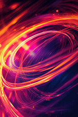 Abstract light streak ring loop background