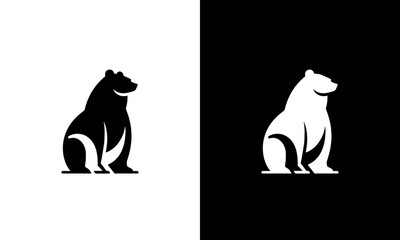 Bear logo icon design abstract modern minimal style illustration. adventure,travel vector sign,symbol,logo 07