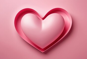 pink heart on a red background