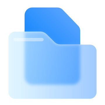 File Folder Glassmorphism UI Icon Sign and Symbol Design Illustrator Png Svg	
