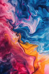 Acrylic color liquid ink swirl abstract background