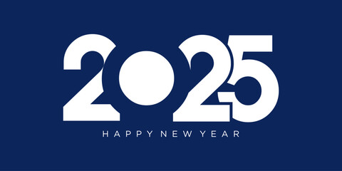 Obraz premium 2025 Happy New Year design vector. trendy new year 2025 design template.