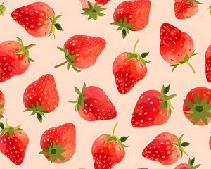 seamless background with strawberries