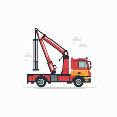 Obraz na płótnie Canvas Pump truck in cartoon, doodle style. Image for t shirt. Isolated 2d vector illustration in logo, icon, sketch style, Eps 10. AI Generative