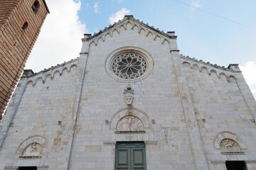 Fototapeta na wymiar The Collegiate Church of San Martino in Pietrasanta . Tuscany, Italy