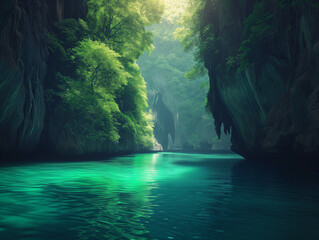 Discover the Enchanting Beauty of Thailand Islands: A Captivating Photo Tour in Dark Turquoise and Green Hues