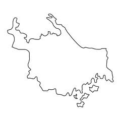 Ngabe Bugle Comarca map, administrative division of Panama. Vector illustration.