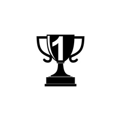 Trophy, Champion cup icon isolated on transparent background