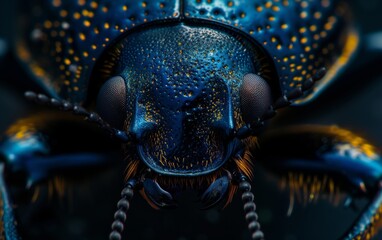 Macro view of beetle insect