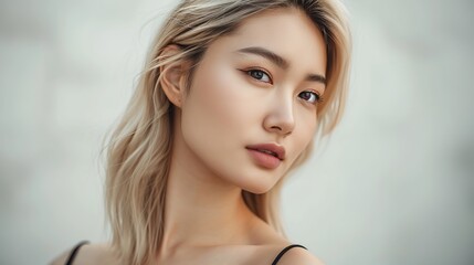 Discover elegance with the profile of a beautiful woman against a pristine white background. Timeless beauty, perfectly captured. Generative AI