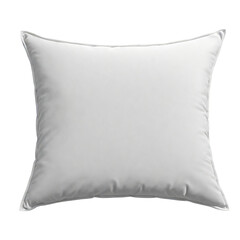 Fototapeta na wymiar Realistic white pillow square shape. Comfortable cushion for sleep, transparent background