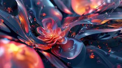 Colorful and dynamic 3D abstract render evoking movement and energy.