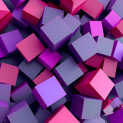 3d geometric render, colorful abstract cube design, background