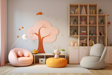 A contemporary childrens room