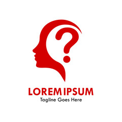 question in mind logo template illustration