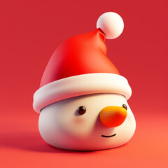 Red cartoon Santa Claus.