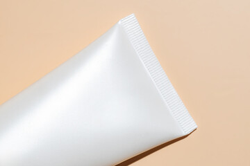 mockup of white squeeze bottle plastic tube for branding of medicine or cosmetics - cream, gel,...