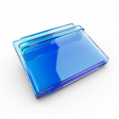 Blue transparent folder.