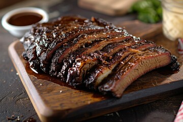 Mouthwatering smoked beef brisket, barbecue excellence on display