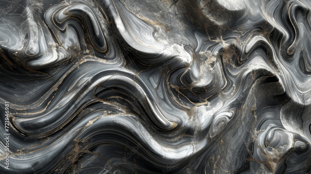 Poster A hypnotic swirl of contrasting tones dances across the monochromatic canvas, evoking a sense of depth and complexity within its abstract design