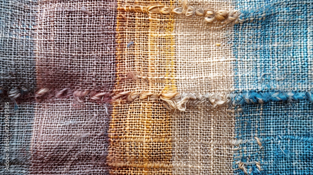 Aufkleber a vibrant textile pattern weaves a story of intricate stitchwork and artistic expression on this clo