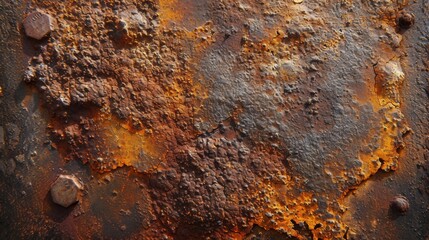 A hauntingly beautiful depiction of the passage of time, as seen through the abstract decay of a rusted metal ground