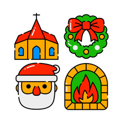 christmas element vector illustration