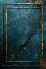 a blue and gold rectangular frame