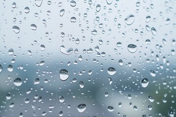 Nature's tears adorn the glass as tiny drops of rain cling to the window, a beautiful reminder of the fluidity and ever-changing essence of life