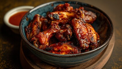 Fototapeta premium a bowl of chicken wings