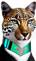 portrait of a jaguar. generative ai