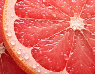 a close up of a grapefruit slice