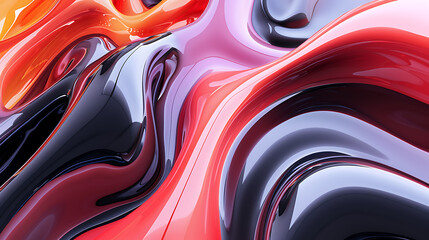 A mesmerizing 3D abstract render showcasing a vibrant display of colors and shapes.