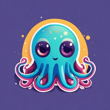 funny octopus illustration