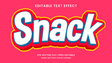 Snack 3d editable text effect
