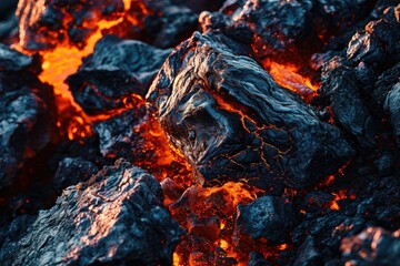 a close up of lava