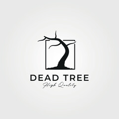 dead tree logo alone vector illustration design