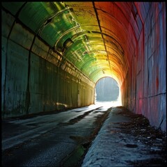 a tunnel with a light in the end