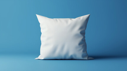 blue simple background, white pillow, World Sleep day