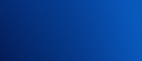 abstract blue banner background with hexagon texture. vector illustration