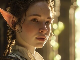 a close up of a woman