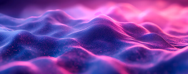 Obraz premium abstract science and technology concept background with a purple nano fluid texture with waves