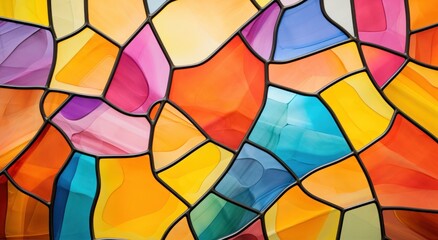 Fototapeta premium a colorful stained glass window