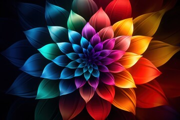 a colorful flower with petals