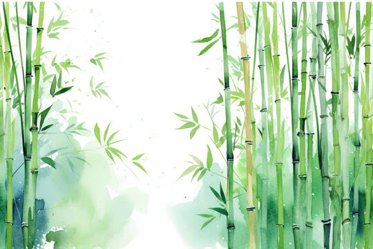 Asian nature green zen leaves bamboo japan chinese plant background asia illustration