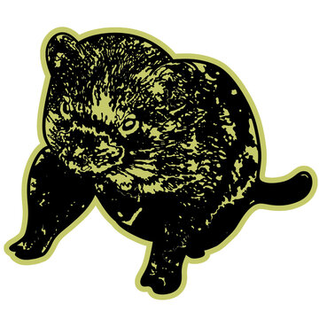 recommend clip art: Tasmanian civil vintage style, australia animal with cutting sticker suitable for australia day concept and animal illustration content