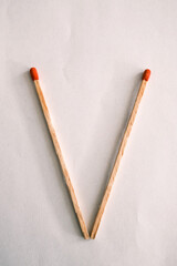 Roman numbers written with matches 